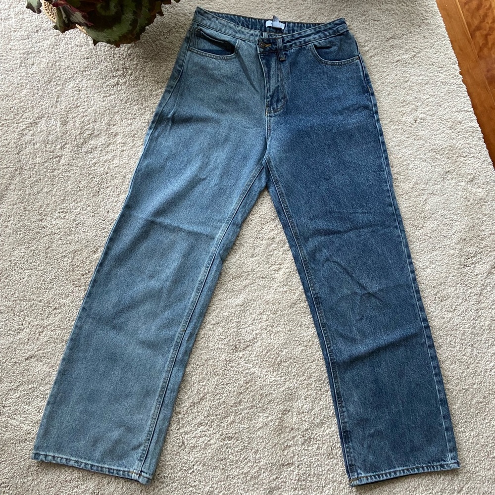 Two-Toned flare jeans